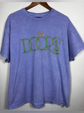 The Doors Acid Wash Purple Graphic Band Tee Size XL